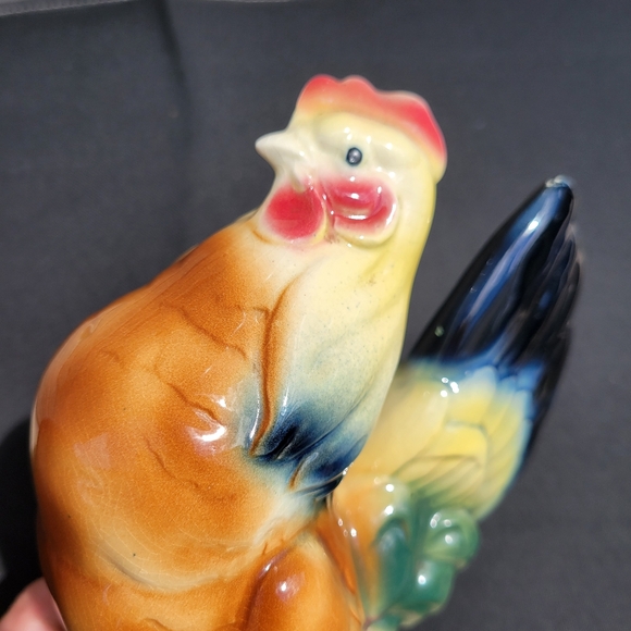 Royal Copley Ceramic Hen ~ Chicken ~ Vintage ~ Farmhouse ~ Colorful! - Picture 8 of 16
